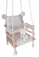 HUŚTAWKA 3w1 DZIECI MIŚ ECRU BEŻ dom ogród pokój