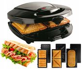 TOSTER OPIEKACZ WIELOFUNKCYJNY DO KANAPEK GOFROWICA GRILL ELEKTRYCZNY