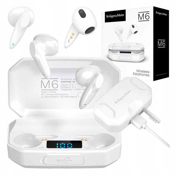 Słuchawki Bluetooth K&M POWERBANK ładowarka USB zdjęcie 1