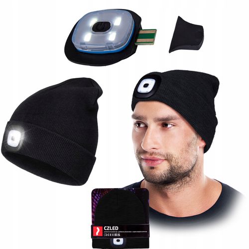 Czapka Zimowa LED Z Wymienną Latarką REIS CZLED_B na Arena.pl
