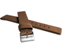 LAVVU Brązowy gładki pasek PLAIN z luksusowej skóry Top Grain - 20