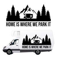 NAKLEJKA NA BOK AUTA dekoracyjna camping KAMPER camper auto samochód 140cm