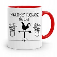 Kubek Czerwony Dla Najlepszego Kucharza Kucharki Z Nadrukiem Ze Zdjęciem