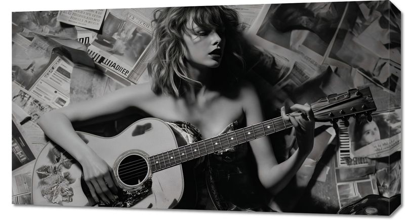 Obraz 90x50cm Młoda Gitarzystka zdjęcie 1