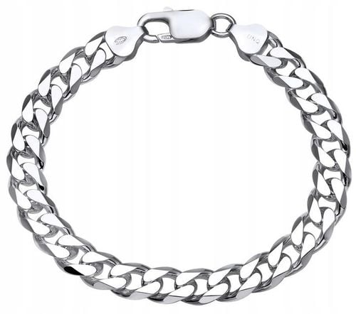 Bransoleta Srebrna Męska Bransoletka GRUBA Srebro 925 Pancerka PEŁNA na Arena.pl