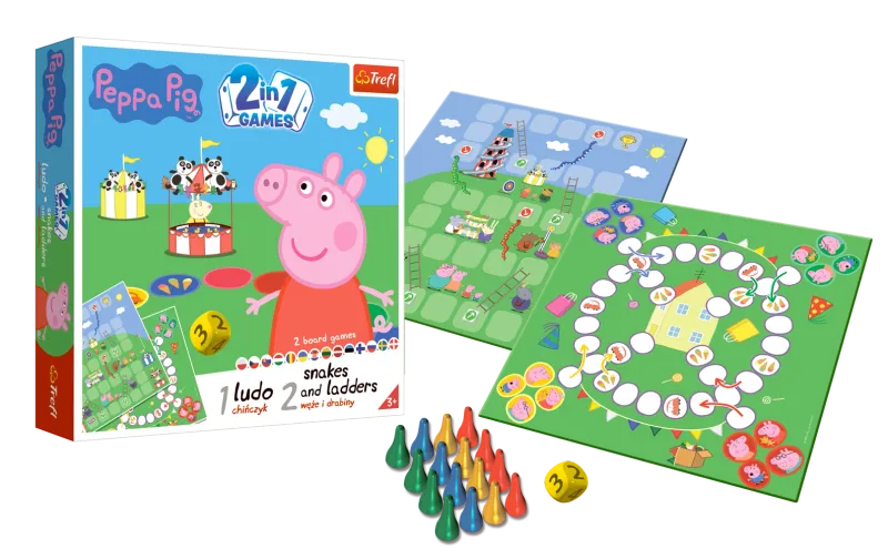 Świnka Peppa. 2w1 Chinczyk/Węże i drabiny zdjęcie 3