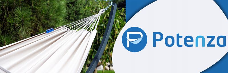 POTENZA Stelaż GRANDE PREMIUM + Hamak ROMA XL Ecru Kokon zdjęcie 14