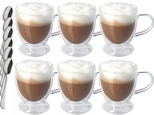 KOMPLET SZKLANEK Z PODSTAWKĄ 250ML X 6SZT. (NR 4481) na Arena.pl