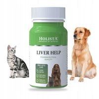 HOLISTA LIVER HELP na Niewydolność WĄTROBY Suplement dla Psa Kota 90 Tab