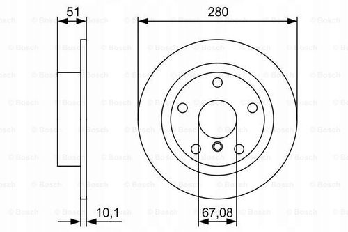TARCZA HAM TYL 280X10 P BOSCH na Arena.pl