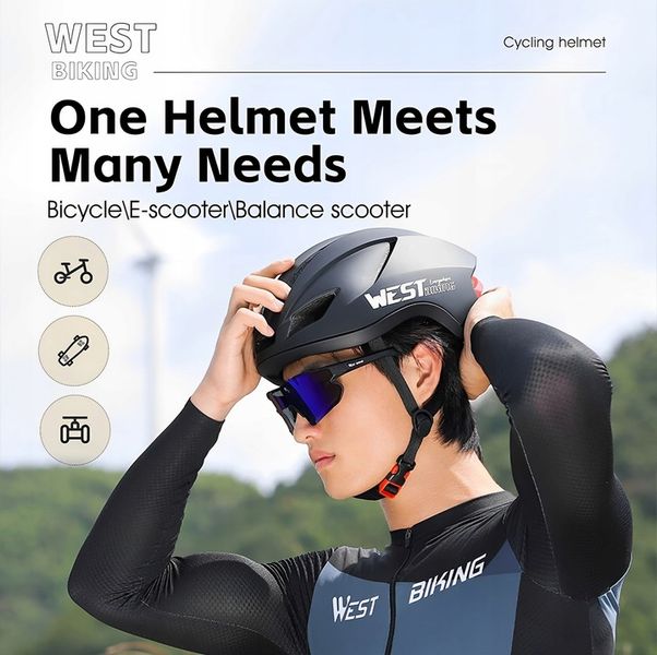 WEST BIKING KASK ROWEROWY DLA DOROSŁYCH LEKKI 269G SPORTOWY DESIGN zdjęcie 2