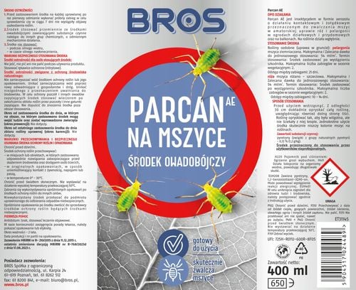 BROS - Parcan AE zwalcza mszyce spray 400ml na Arena.pl