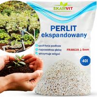 Perlit Ogrodniczy NATURALNY DODATEK do Ziemi Podłoża Torfu - PREMIUM 40l