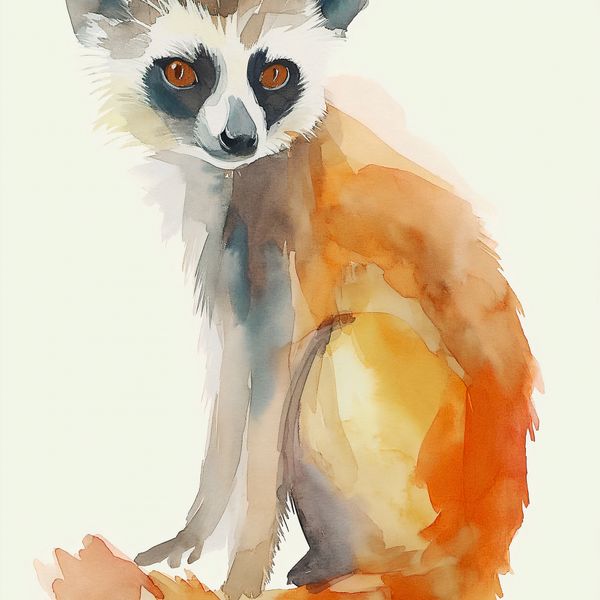 Plakat 20x20cm Lemurek zdjęcie 1