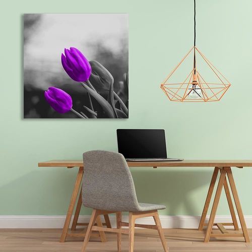 Deco Panel, Dwa fioletowe tulipany 40x40 na Arena.pl