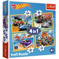 Puzzle 4W1 - Pojazdy Hot Wheels 34627