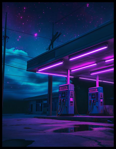 Plakat 50x65cm Moc Neonowej Nocy zdjęcie 2