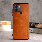 Etui AIORIA Vintage LEATHER do Xiaomi Poco C51/Redmi A1 Plus/A pomarańczowy