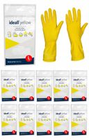 Rękawice Gospodarcze Lateksowe / Żółte / Rozmiar: 9 - L / Ideall Yellow