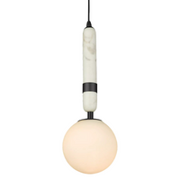 Nowoczesna LAMPA wisząca La Spezia P01336BK Cosmolight metalowa kopuła zwis biały