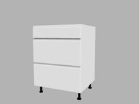 Szafka dolna 60 cm z szufladami, podchwyt biały połysk, mat, kolory SIMPLE