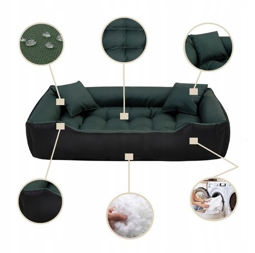 Legowisko dla Psa Kota Posłanie Kanapa Kojec Wodoodporne Zielone 75x65 cm na Arena.pl