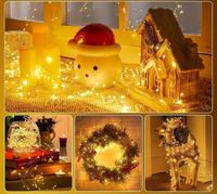 Girlanda LED 15 m 500 diod ciepła biały lampki choinkowe IP44 8 funkcji