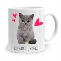 Kubek Prezent Dla Dziewczyny Kocham Cię Myszko Z Nadrukiem Ze Zdjęciem