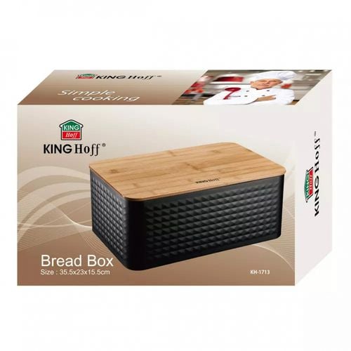 chlebak stalowy z deską bambusową kinghoff kh-1713 na Arena.pl