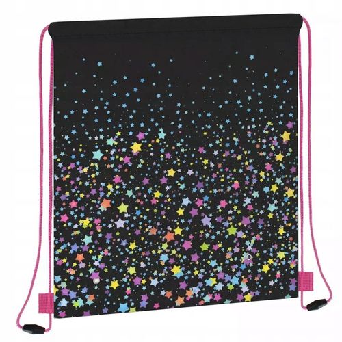 WOREK SZKOLNY PLECAK NA BUTY OBUWIE WF CZARNY W GWIAZDKI GWIAZDY GALAXY na Arena.pl