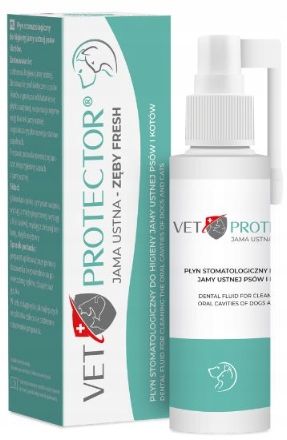 JM SANTE VET PROTECTOR Jama Ustna-Zęby Fresh płyn dla psa kota 100 ml na Arena.pl