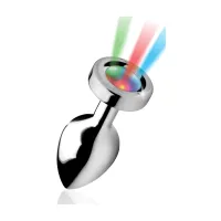 xr brands led plug średni - aluminiowy korek z wielokolorowym światłem