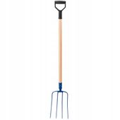 Widły Do Siana 4-Zębne Metalowy Drewniany Trzonek