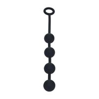 Round Silicone Anal Balls - M - 30Mm - Black