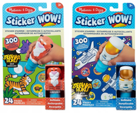Zabawki dla dzieci Naklejki Stempelki Astronauta Tygrysek StickerWOW Dwupak
