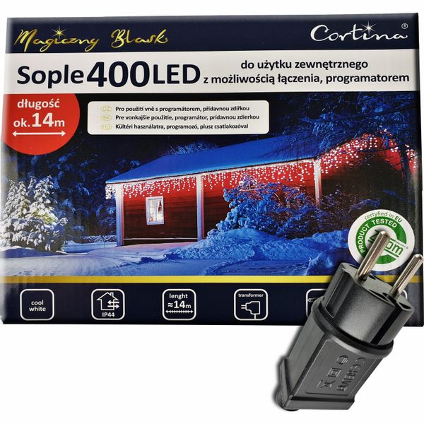LAMPKI SOPLE 400LED WEW/ZEW 8 FUNKCJI WISZĄCE 14M zdjęcie 1