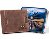 skórzany portfel męski z kieszonką na kartę - peterson