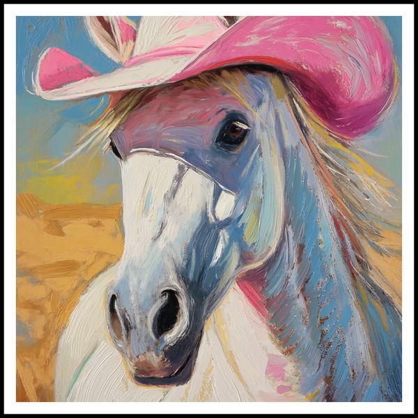 Plakat 100x100cm Różowy Kapelusz zdjęcie 3