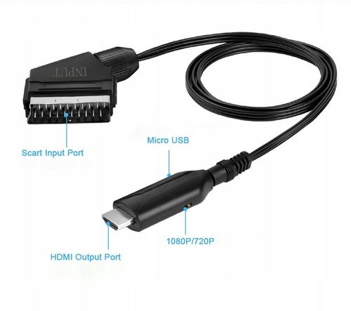 Kabel adapter konwerter z Euro Scart do HDMI na Arena.pl