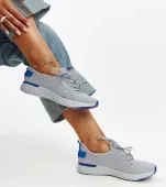Szare materiałowe sneakersy damskie CROSS JEANS 39