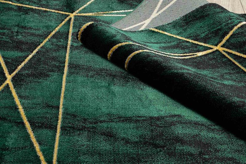 RUG/LU/ESTEMA/MARBLE2/BOTTLEGREEN+GOLD/80x150 zdjęcie 8