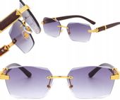 Okulary Przeciwsłoneczne Bezramkowe Prostokątne