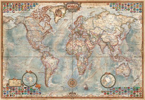 Educa Puzzle 1000 elementów, Polityczna mapa świata na Arena.pl