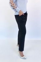 Czarne Eleganckie Spodnie Damskie z Cekinami UNI