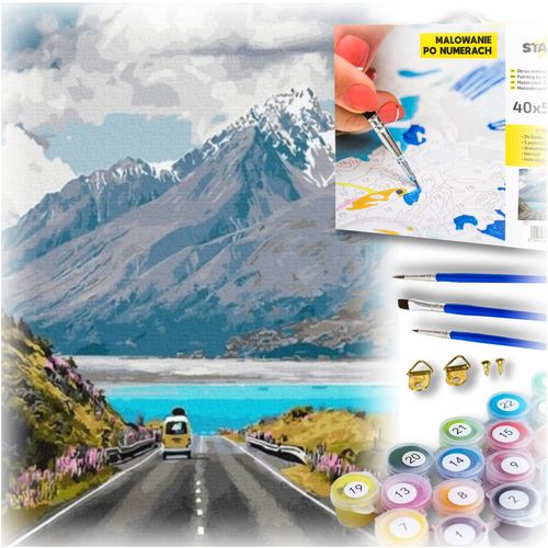 Zestaw do malowania po numerach - droga w górach na Arena.pl