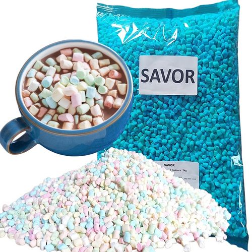 SAVOR Kolorowe pianki micro marshmallow 1 kg do gorącej czekolady kawy na Arena.pl