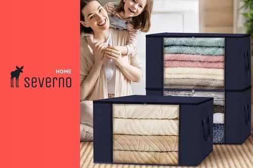 4x ORGANIZER POKROWIEC TORBY DO PRZECHOWYWANIA UBRAŃ POŚCIELI PREMIUM na Arena.pl