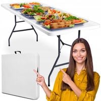 STÓŁ BANKIETOWY CATERINGOWY ROZKŁADANY SKŁADANY OGRODOWY WALIZKA 180