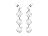 Srebrne Kolczyki Kółka Rozetki Ażurowe Srebro 925