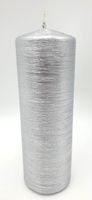 świeca walec srebrna drapana 70/200mm | W70200D